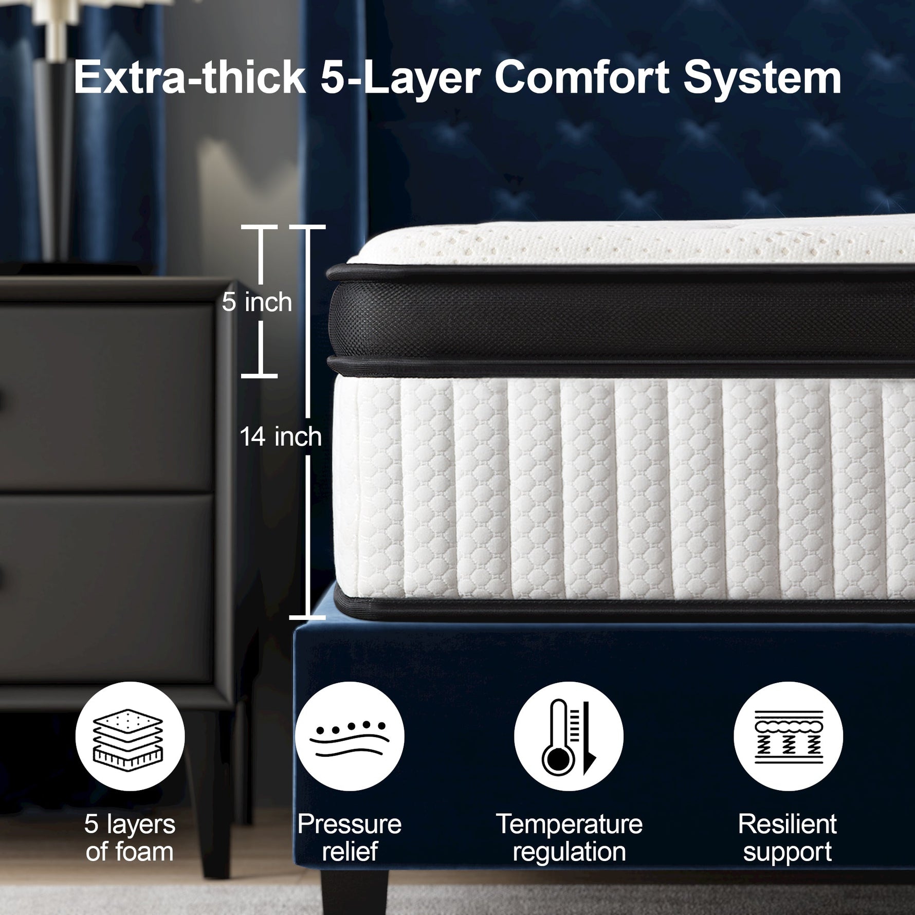 Suiforlun OrthoRest 14 Inch Hybrid Mattress: The Perfect Balance of Professional Back Support and Comfort