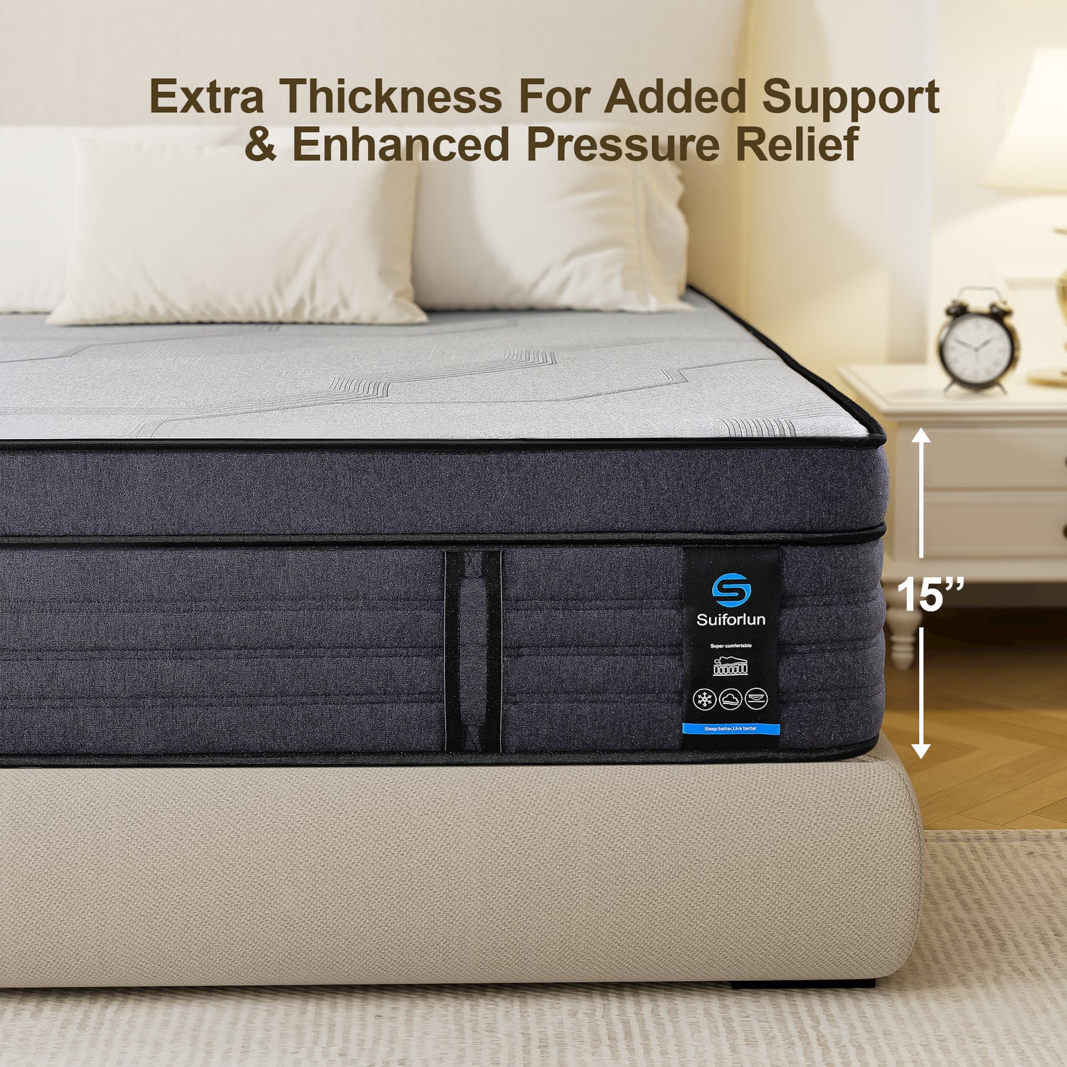 Extra Thickness For Added Support& Enhanced Pressure Relief