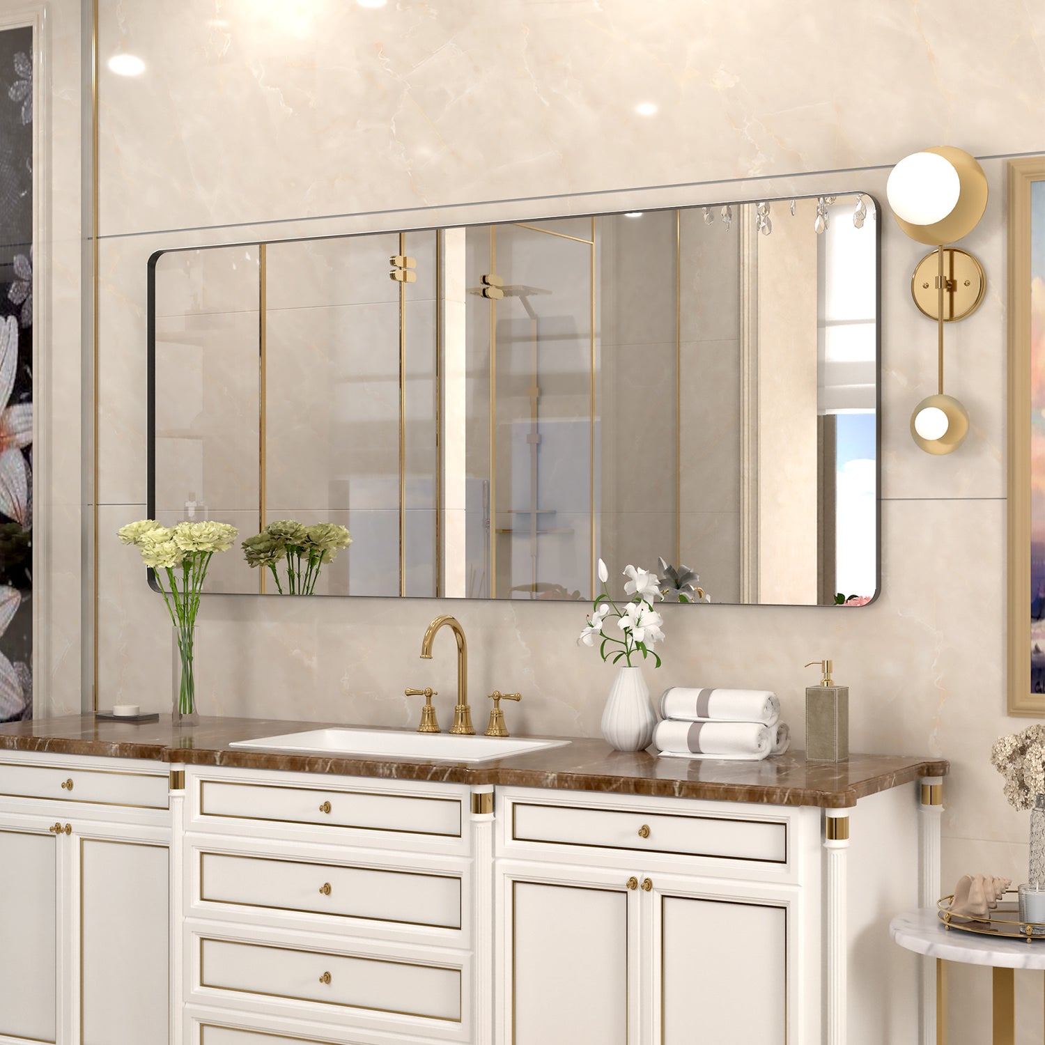 Suiforlun Bathroom Mirror for Wall