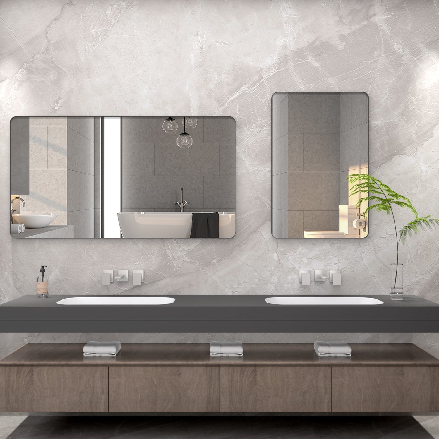 Suiforlun Bathroom Mirror for Wall