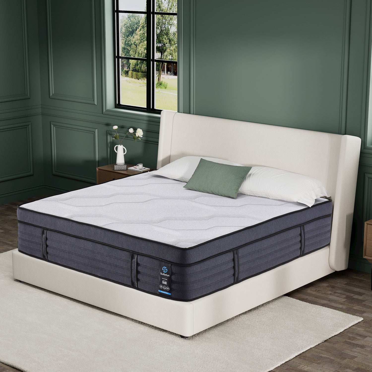 Family Enjoying Quality Time on 15-Inch Hybrid Mattress – Perfect for Comfort and Support During Play and Relaxation