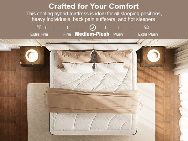 Bamboo hybrid mattress suitable for multiple sleep positions