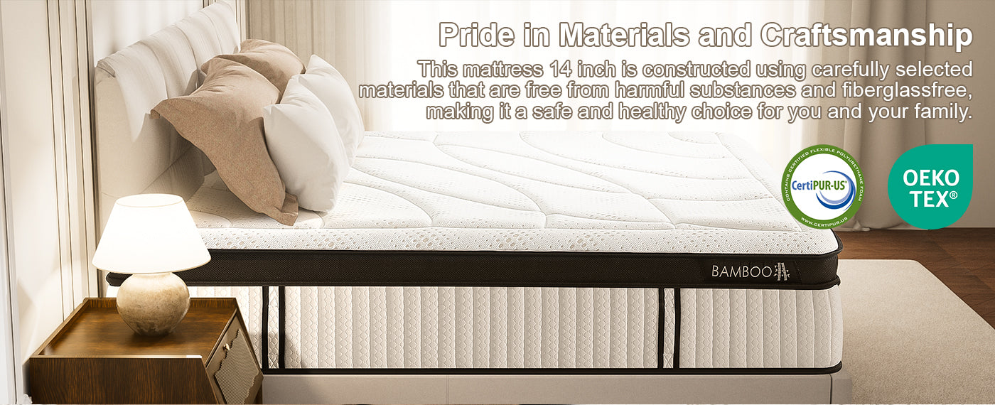 Bamboo hybrid mattress purchase backed by trial period and warranty