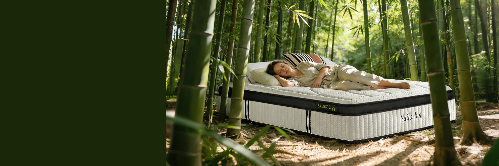 Hybrid mattress inspired by natural bamboo forest environment