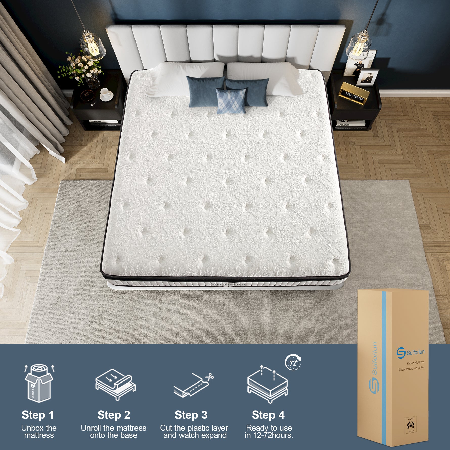 DreamEase Mattress in a Box – Easy Delivery and Setup, Expands to Full Size Within 72 Hours